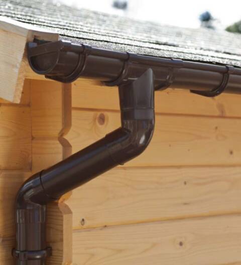 kit gouttière marron