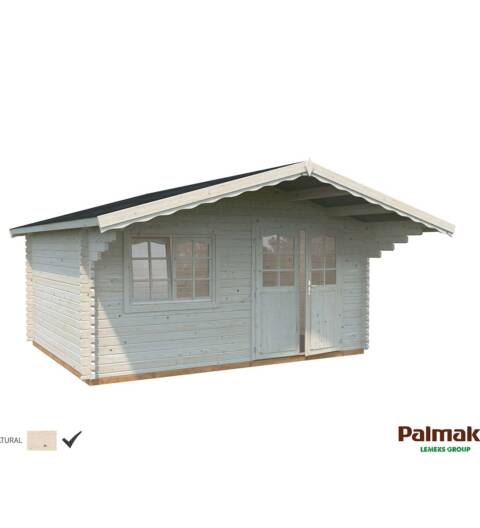 chalet 2 pentes avec avancée de toit